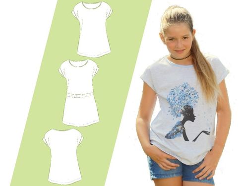 Schnittmuster und Nähanleitung Shirt Kids Summer Girl